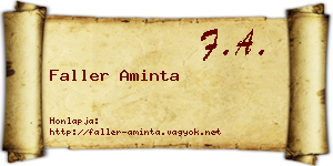Faller Aminta névjegykártya